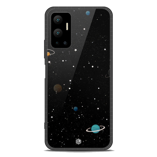 Space Series Soft Phone Case - Premium Glass Case - Design 3 - Infinix Hot 12