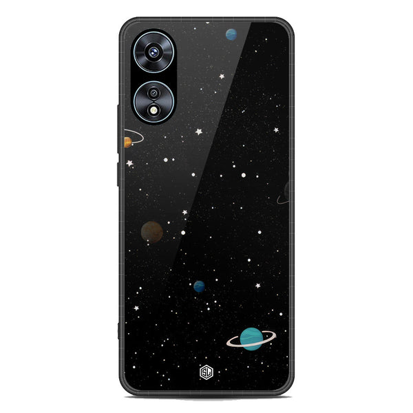 Space Series Soft Phone Case - Premium Glass Case - Design 3 - Oppo A78 4G