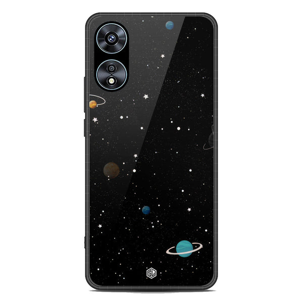 Space Series Soft Phone Case - Premium Glass Case - Design 3 - Oppo A58 4G
