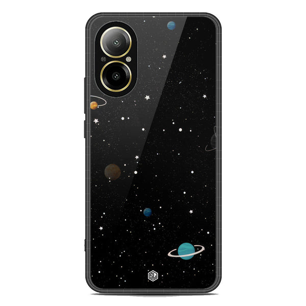 Space Series Soft Phone Case - Premium Glass Case - Design 3 - Realme C67 4G