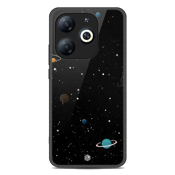 Space Series Soft Phone Case - Premium Glass Case - Design 3 - Tecno Pop 8