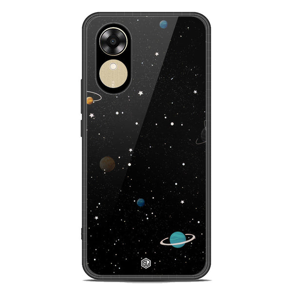 Space Series Soft Phone Case - Premium Glass Case - Design 3 - Oppo A17k