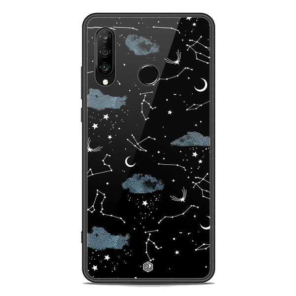 Space Series Soft Phone Case - Premium Glass Case - Design 5 - Huawei P30 lite