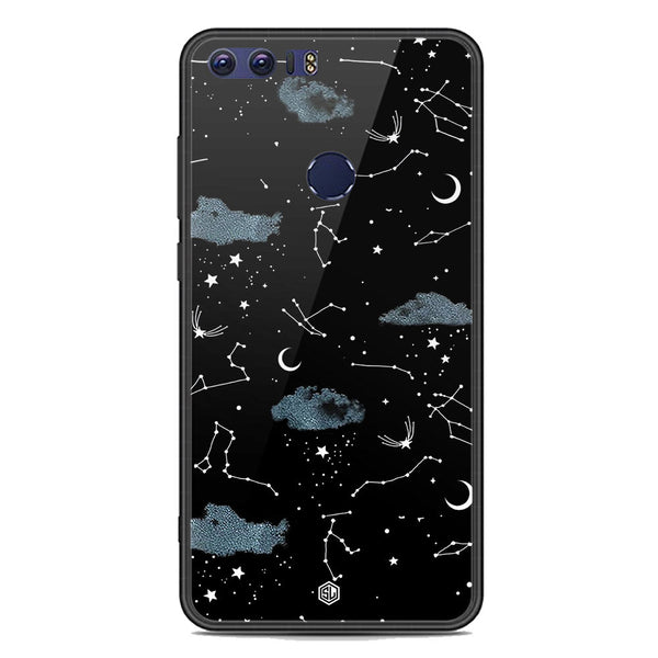 Space Series Soft Phone Case - Premium Glass Case - Design 5 - Huawei Honor 8