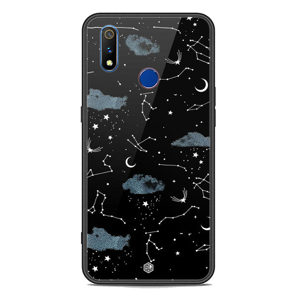 Space Series Soft Phone Case - Premium Glass Case - Design 5 - Realme 3i