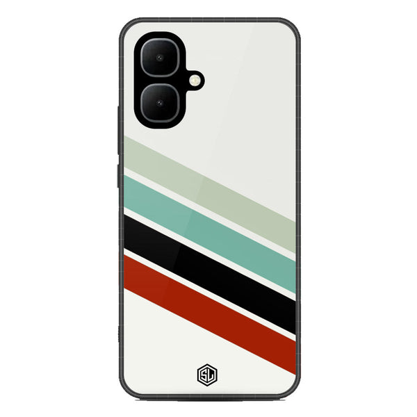 Retro Stripes Series Soft Phone Case - Metal Case - Design 2 - Infinix Smart 10