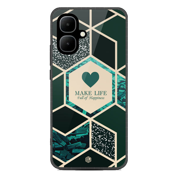 Happiness Series Soft Phone Case - Metal Case - Design 4 - Infinix Smart 10