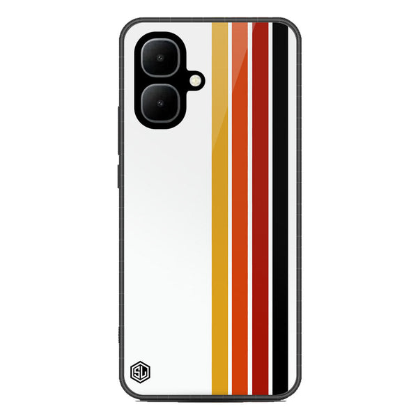 Retro Stripes Series Soft Phone Case - Metal Case - Design 4 - Infinix Smart 10