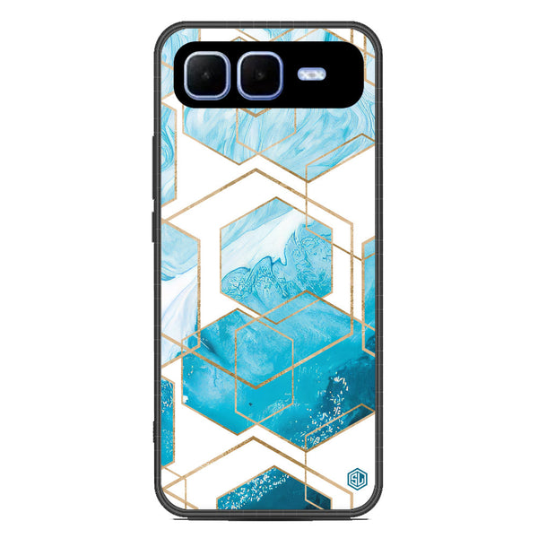 Stylish Marble Series Soft Phone Case - Metal Case - Design 1 - Infinix Smart 10 Plus
