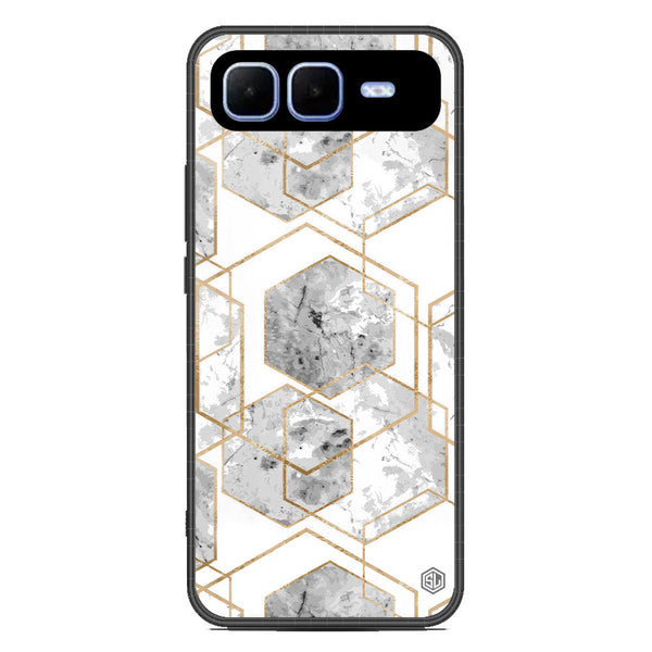 Stylish Marble Series Soft Phone Case - Metal Case - Design 2 - Infinix Smart 10 Plus