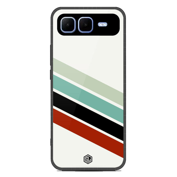 Retro Stripes Series Soft Phone Case - Metal Case - Design 2 - Infinix Smart 10 Plus