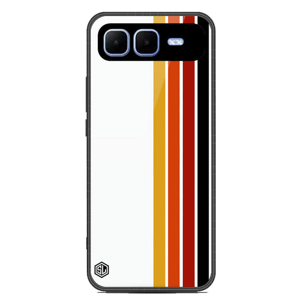 Retro Stripes Series Soft Phone Case - Metal Case - Design 4 - Infinix Smart 10 Plus
