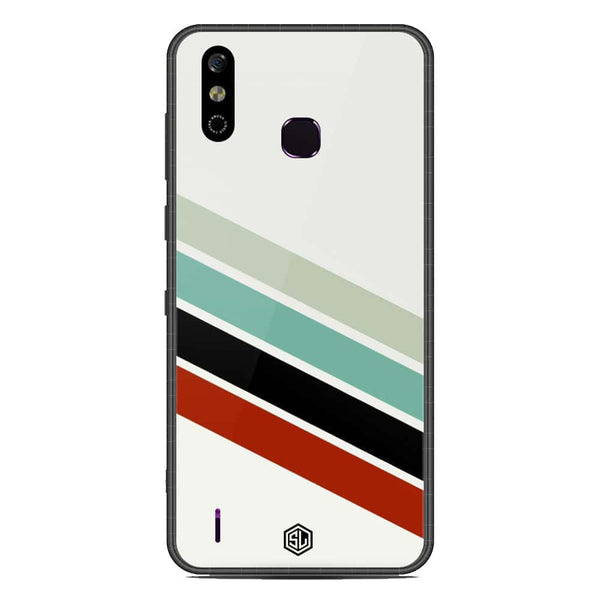 Retro Stripes Series Soft Phone Case - Metal Case - Design 2 - Infinix Smart 4