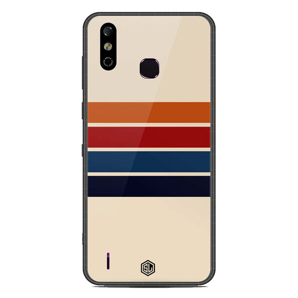 Retro Stripes Series Soft Phone Case - Metal Case - Design 3 - Infinix Smart 4