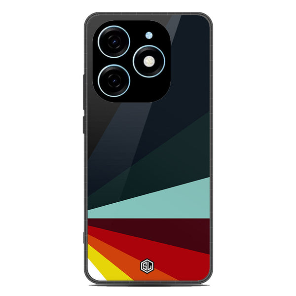 Retro Stripes Series Soft Phone Case - Metal Case - Design 1 - Tecno Spark 20