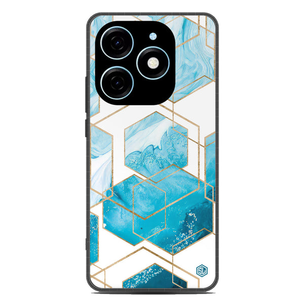 Stylish Marble Series Soft Phone Case - Metal Case - Design 1 - Tecno Spark 20C