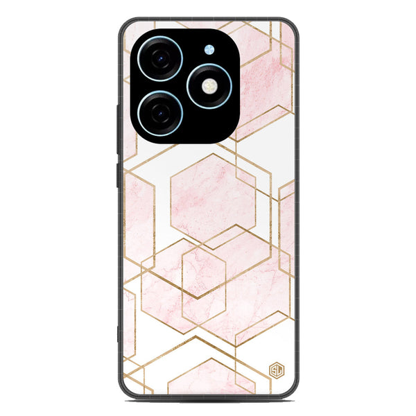 Stylish Marble Series Soft Phone Case - Metal Case - Design 3 - Tecno Spark Go 2024