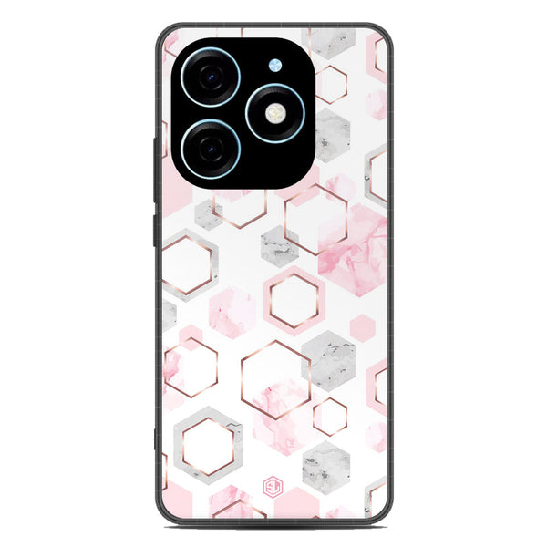 Stylish Marble Series Soft Phone Case - Metal Case - Design 4 - Tecno Spark 20C