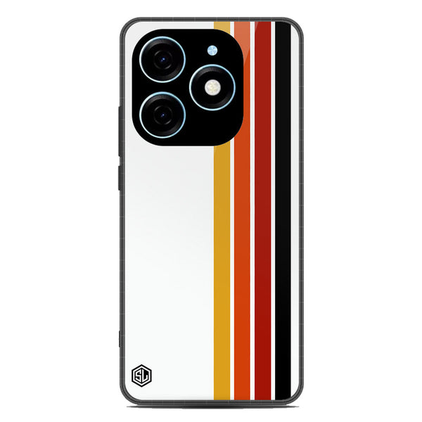 Retro Stripes Series Soft Phone Case - Metal Case - Design 4 - Tecno Spark 20