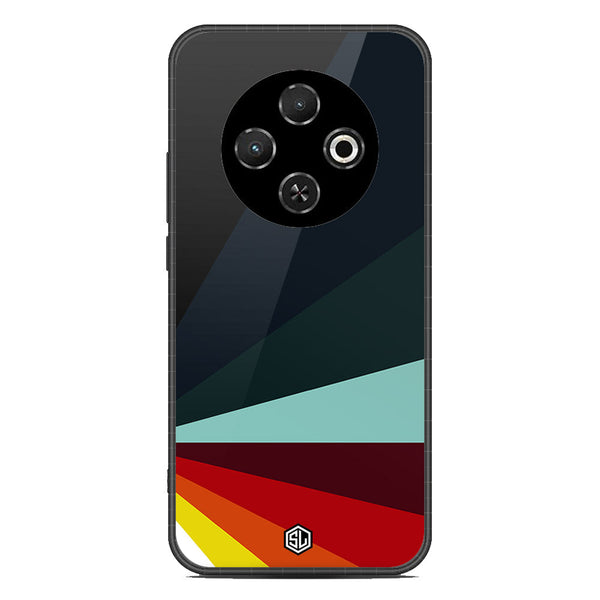 Retro Stripes Series Soft Phone Case - Metal Case - Design 1 - Tecno Spark 30C 4G