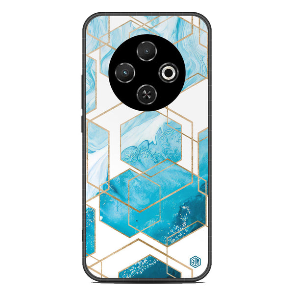 Stylish Marble Series Soft Phone Case - Metal Case - Design 1 - Tecno Spark 30C 4G