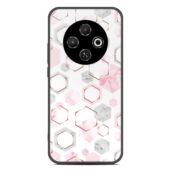 Stylish Marble Series Soft Phone Case - Metal Case - Design 4 - Tecno Spark 30C 4G