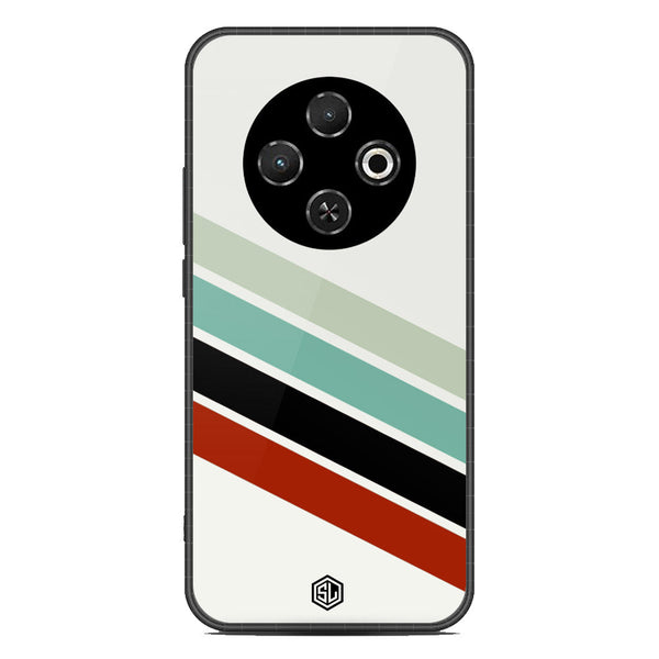 Retro Stripes Series Soft Phone Case - Metal Case - Design 2 - Tecno Spark 30C 4G