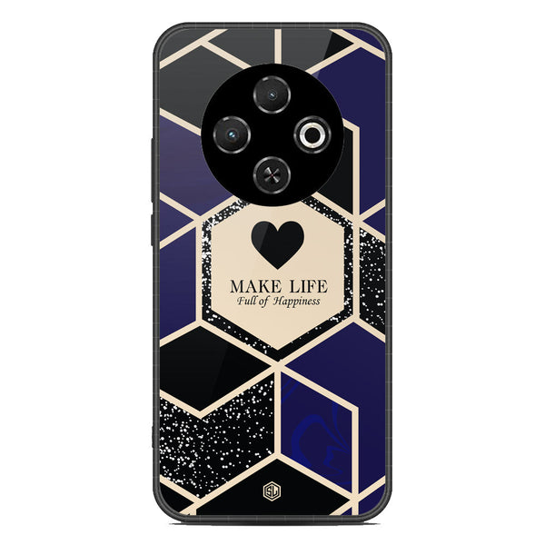 Happiness Series Soft Phone Case - Metal Case - Design 1 - Tecno Spark 30C 4G