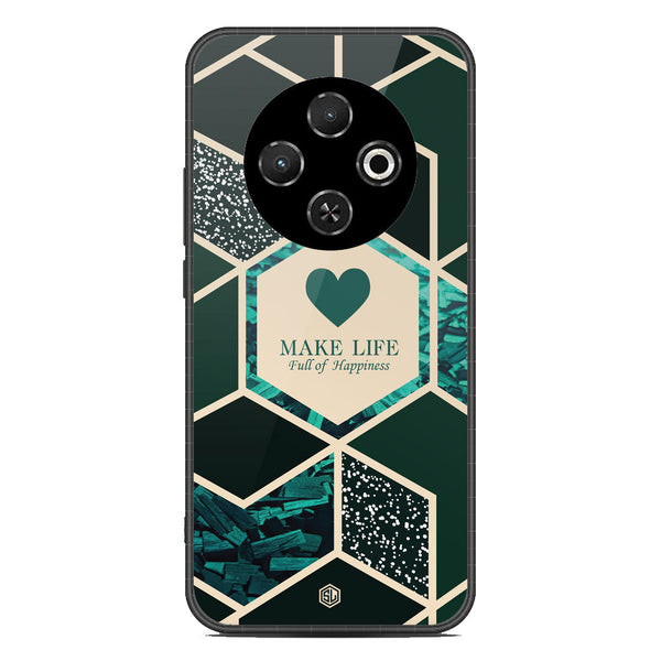 Happiness Series Soft Phone Case - Metal Case - Design 4 - Tecno Spark 30C 4G