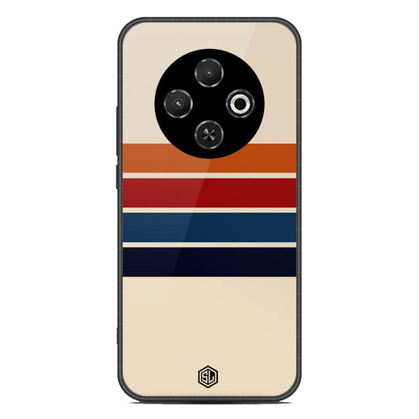 Retro Stripes Series Soft Phone Case - Metal Case - Design 3 - Tecno Spark 30C 4G