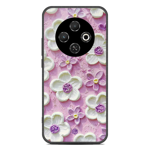 Floral Series Soft Phone Case - Metal Case - Design 4 - Tecno Spark 30C 4G
