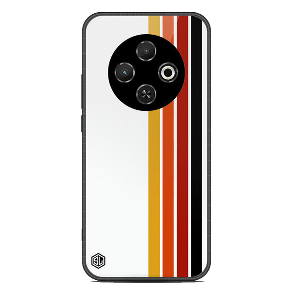 Retro Stripes Series Soft Phone Case - Metal Case - Design 4 - Tecno Spark 30C 4G