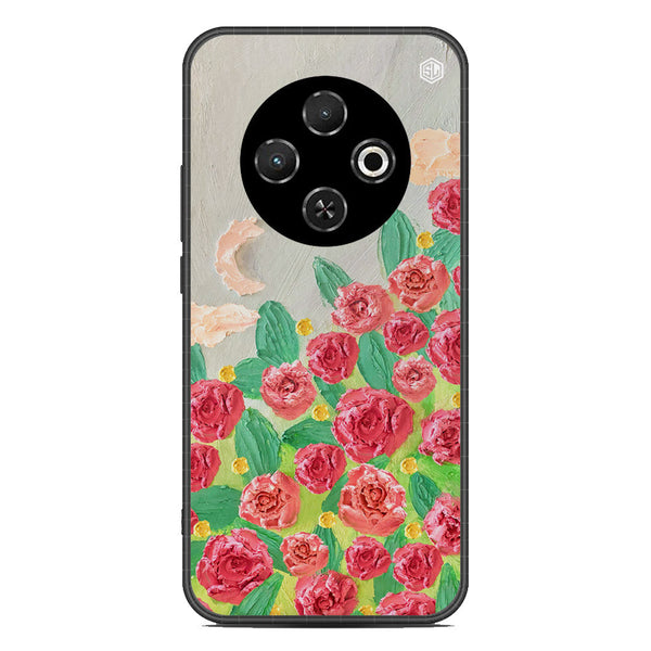 Floral Series Soft Phone Case - Metal Case - Design 10 - Tecno Spark 30C 4G