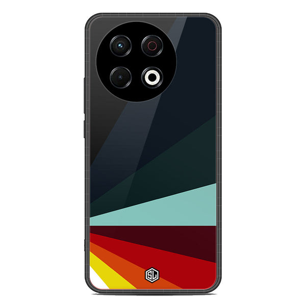 Retro Stripes Series Soft Phone Case - Metal Case - Design 1 - Tecno Spark 30 Pro