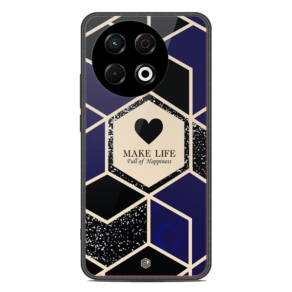 Happiness Series Soft Phone Case - Metal Case - Design 1 - Tecno Spark 30 Pro