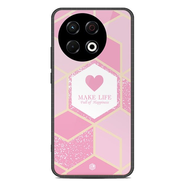 Happiness Series Soft Phone Case - Metal Case - Design 3 - Tecno Spark 30 Pro