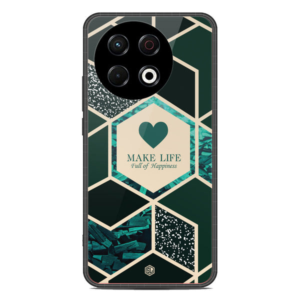 Happiness Series Soft Phone Case - Metal Case - Design 4 - Tecno Spark 30 Pro
