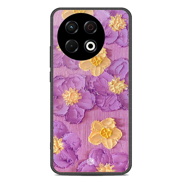 Floral Series Soft Phone Case - Metal Case - Design 8 - Tecno Spark 30 Pro