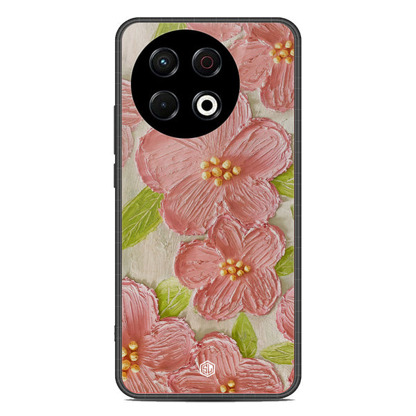 Floral Series Soft Phone Case - Metal Case - Design 9 - Tecno Spark 30 Pro