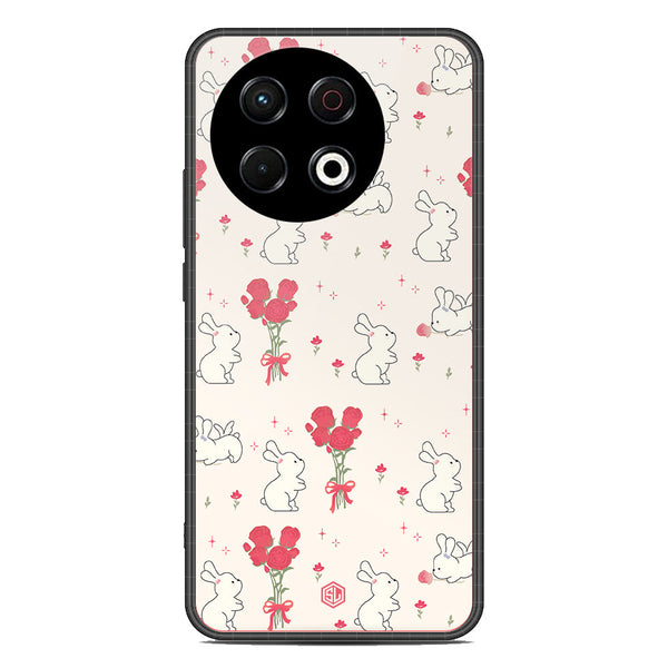 Cute Korean Design Series Soft Phone Case - Premium Glass Case - Design 6 - Tecno Spark 30 Pro