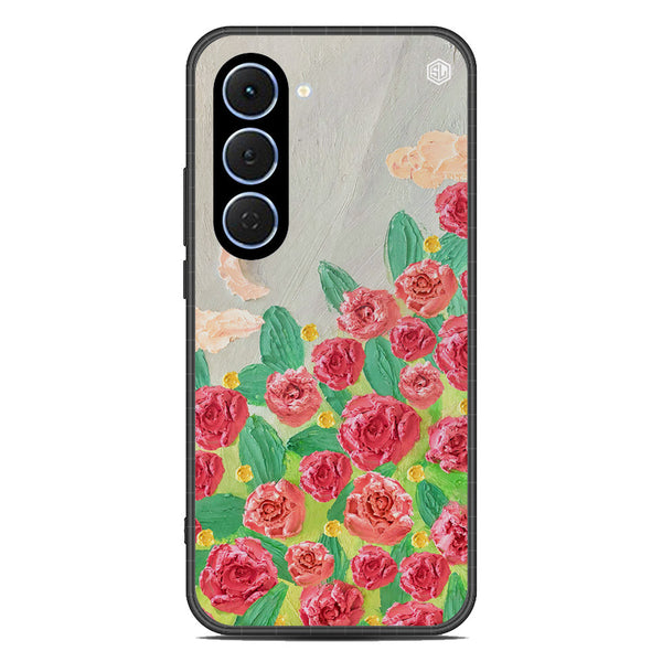 Floral Series Soft Phone Case - Glass Case - Design 10 - Tecno Spark 40 Pro