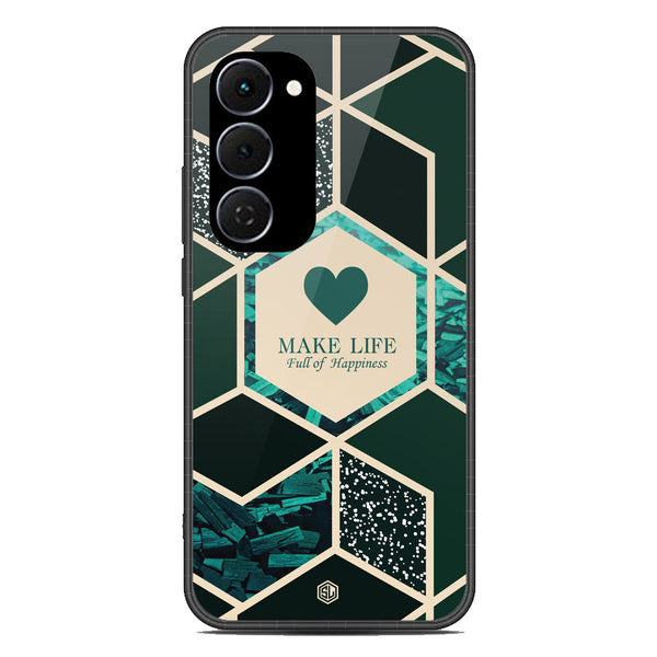 Happiness Series Soft Phone Case - Glass Case - Design 4 - Tecno Spark 40 Pro Plus