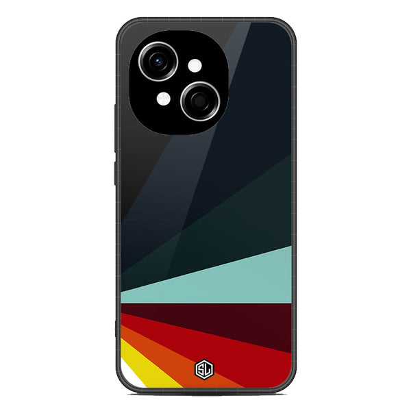 Retro Stripes Series Soft Phone Case - Metal Case - Design 1 - Tecno Spark Go 1