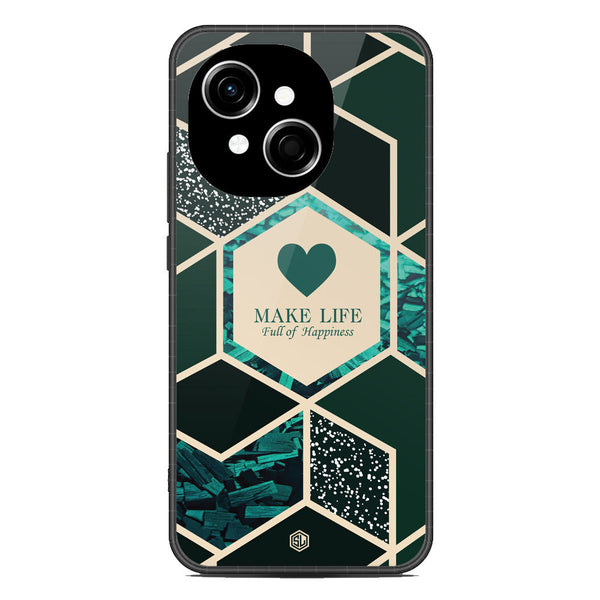 Happiness Series Soft Phone Case - Metal Case - Design 4 - Tecno Spark Go 1