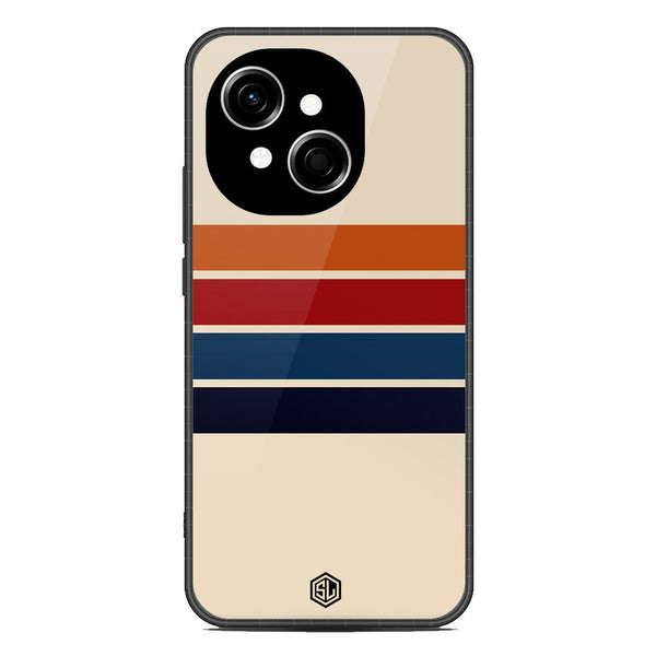 Retro Stripes Series Soft Phone Case - Metal Case - Design 3 - Tecno Spark Go 1