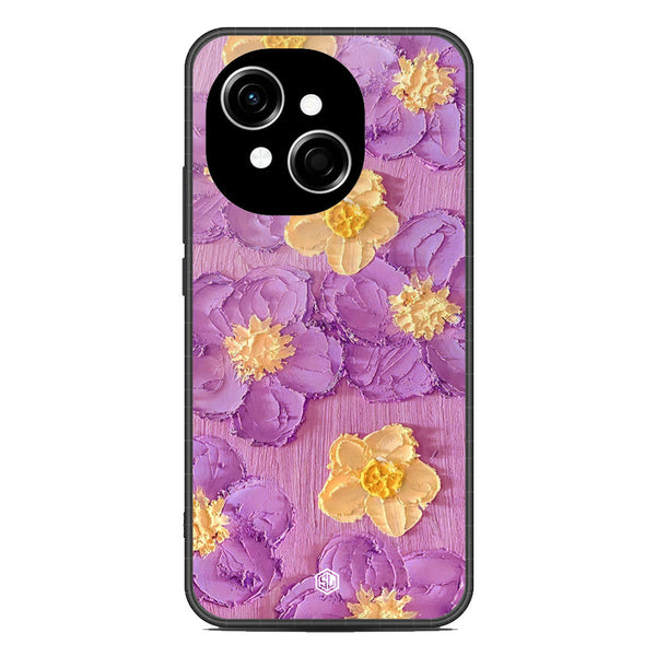 Floral Series Soft Phone Case - Metal Case - Design 8 - Tecno Pop 9