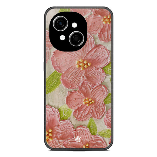 Floral Series Soft Phone Case - Metal Case - Design 9 - Tecno Spark Go 1