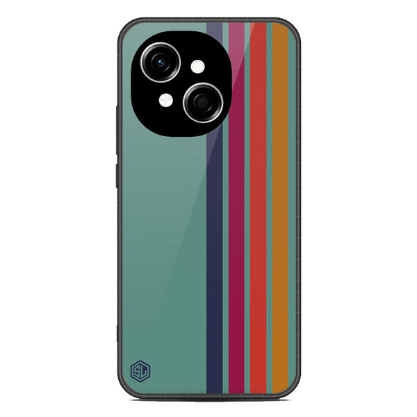 Retro Stripes Series Soft Phone Case - Metal Case - Design 5 - Tecno Spark Go 1
