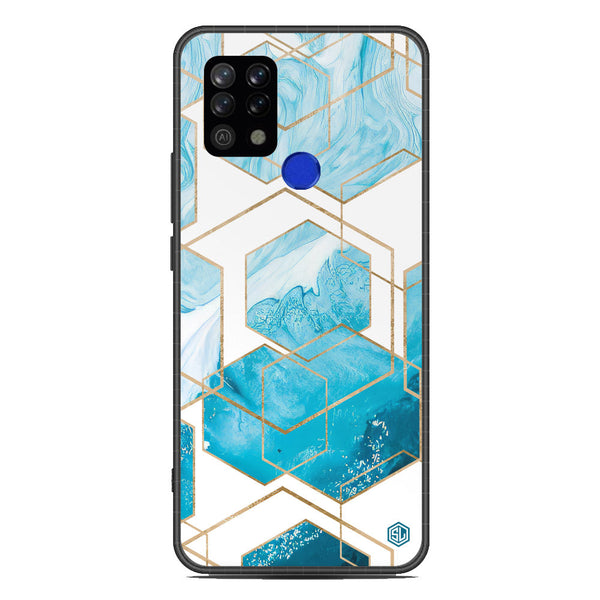 Stylish Marble Series Soft Phone Case - Metal Case - Design 1 - Tecno Pova