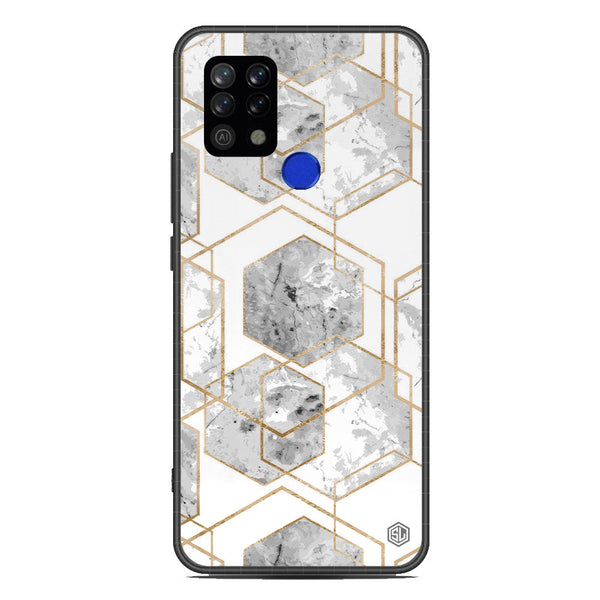 Stylish Marble Series Soft Phone Case - Metal Case - Design 2 - Tecno Pova